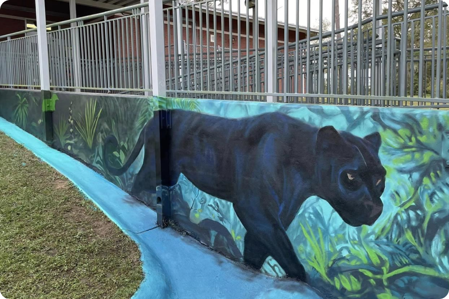 black panther mural